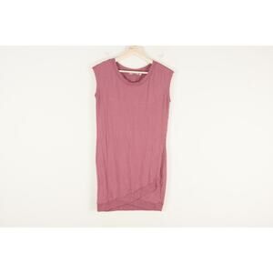 Athleta Cap Sleeve Abyss Criss Cross Soft Modal Knit Mauve Pink Womens Sz XXS